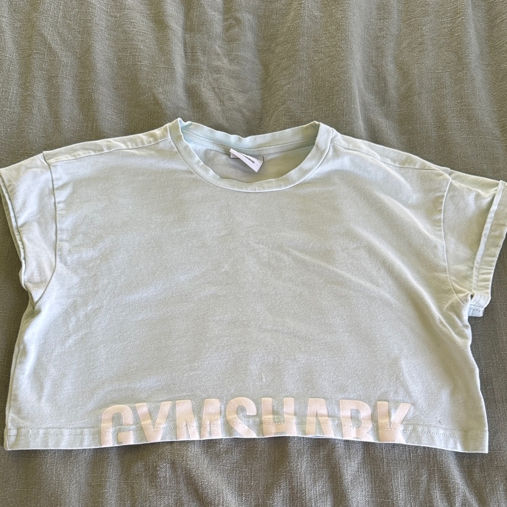 Gymshark Pastel Blue Crop Tee